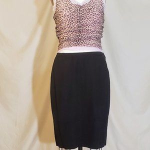 Elie Tahari Suede Teresa Pencil Skirt